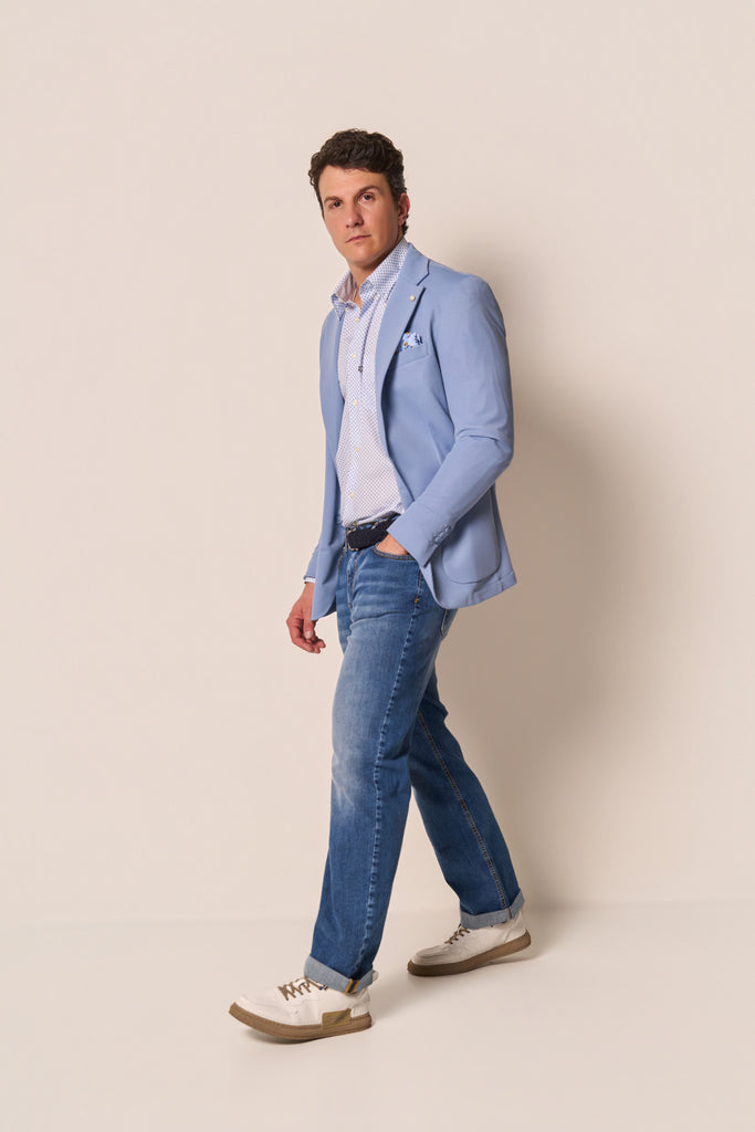 Jeans Uomo Blu Denim Regular Fit