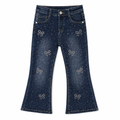 Jeans bambina con decorazione in strass