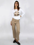 Pantalone denim a zampetta