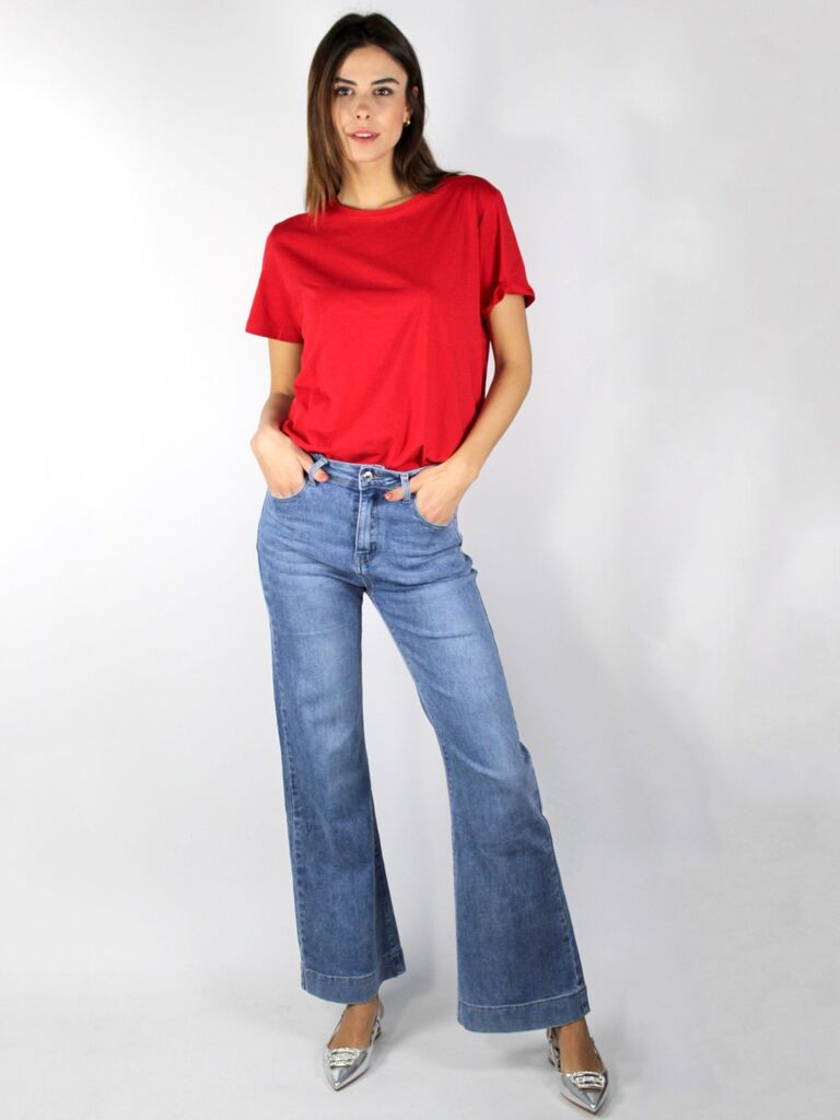 Jeans con risvolto