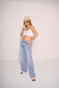 Jeans wide fit denim chiaro