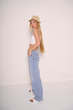 Jeans wide fit denim chiaro