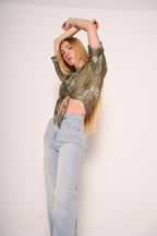 Jeans a gamba ampia denim chiaro