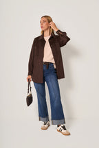 Jeans dritto con risvolto donna