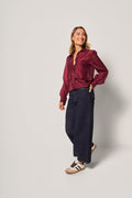 Jeans a zampa con strass