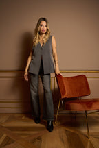 Pantalone in denim con strass