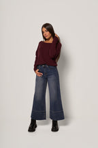 Jeans a gamba larga donna