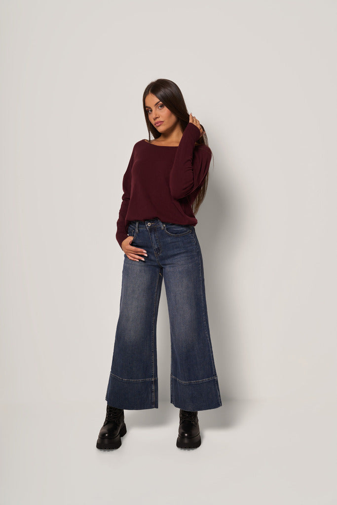 Jeans a gamba larga donna