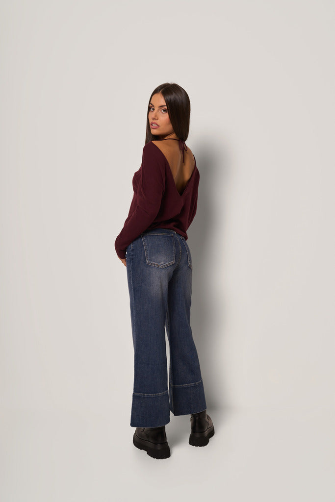 Jeans a gamba larga donna