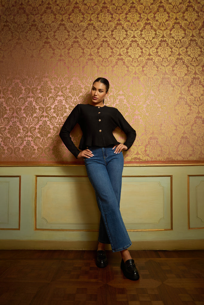 Jeans da donna dritto a vita alta
