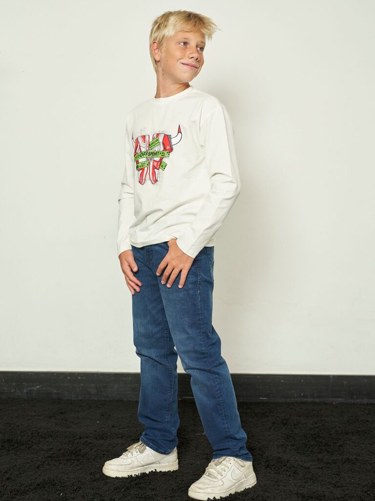 Jeans dritto liscio