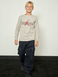 Jeans cargo ampio