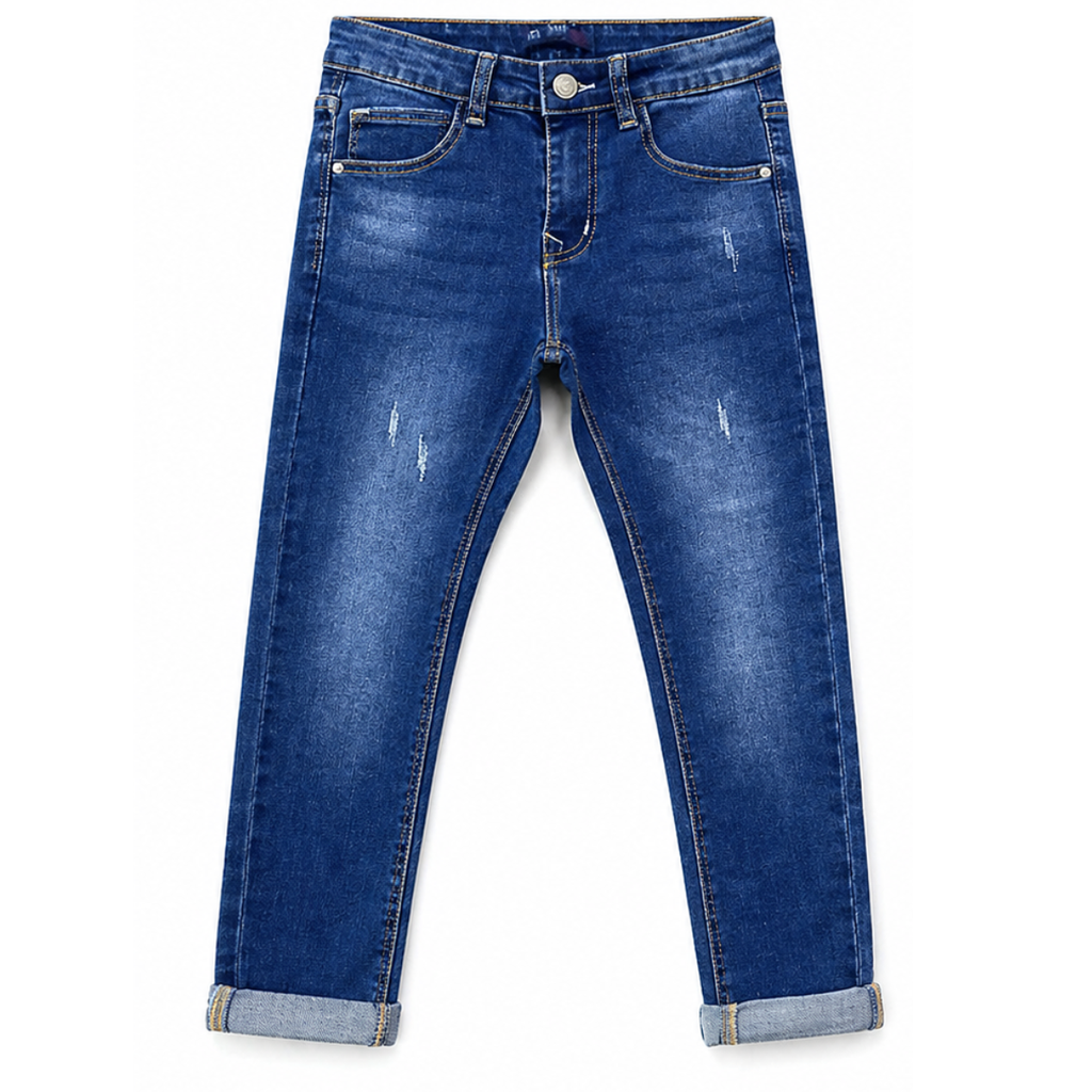 jeans bambino con risvolto