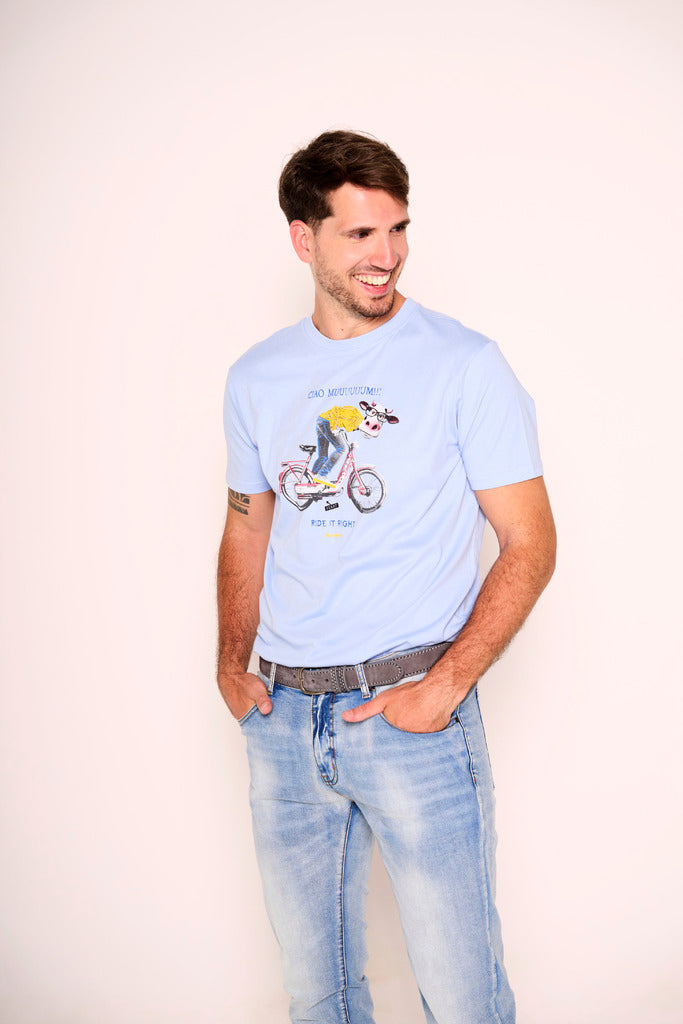 Jeans 5 tasche in denim sbiadito