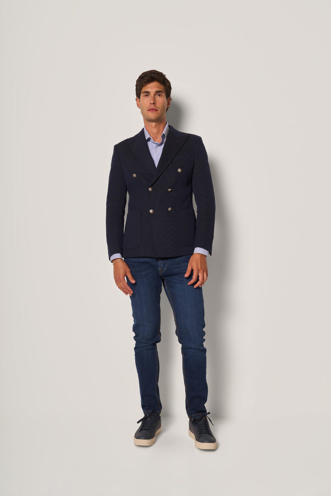 Jeans slim fit blu uomo