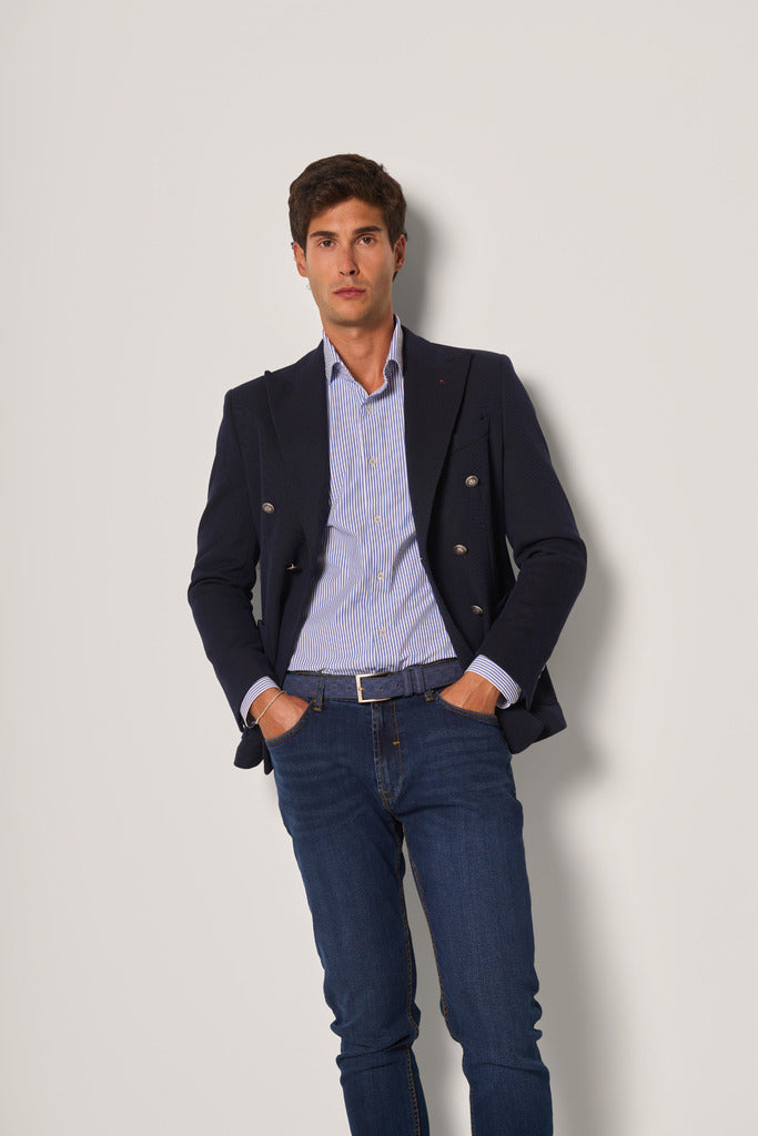 Jeans slim fit blu uomo