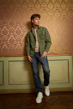 Jeans uomo dritti con baffature