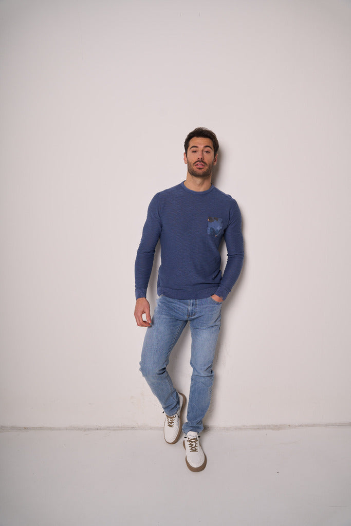 Jeans uomo blu lavaggio chiaro slim fit