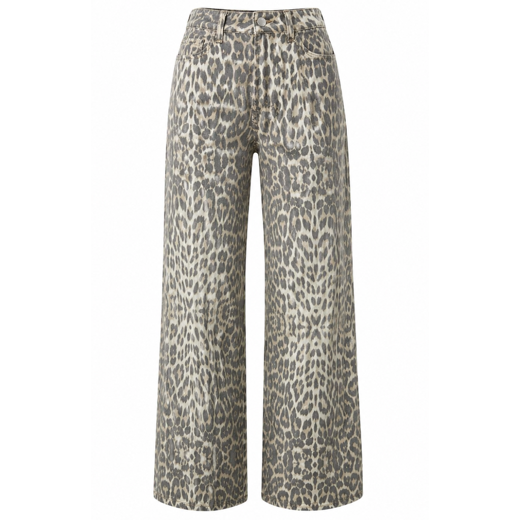 Jeans leopardato donna
