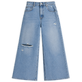 Jeans wide leg con strappi donna