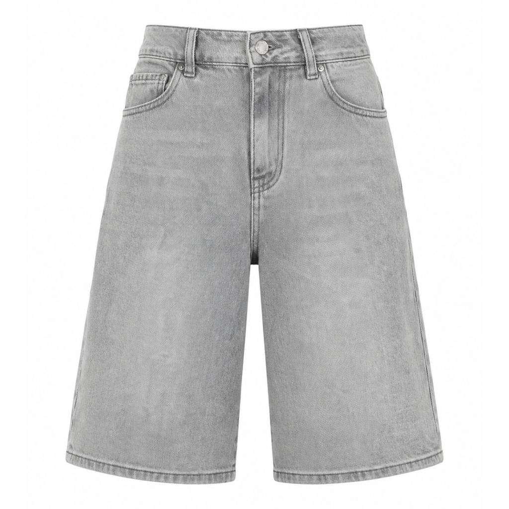 Denim bermuda grigio