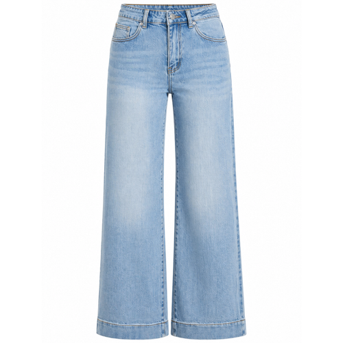 Jeans wide leg cropped donna