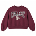Felpa cropped con scritta bambina