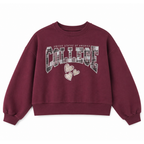 Felpa cropped con scritta bambina
