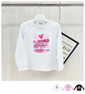 Maglia a maniche lunghe da bambina con stampe