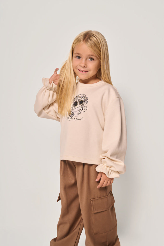 Maglia con stampa bambina