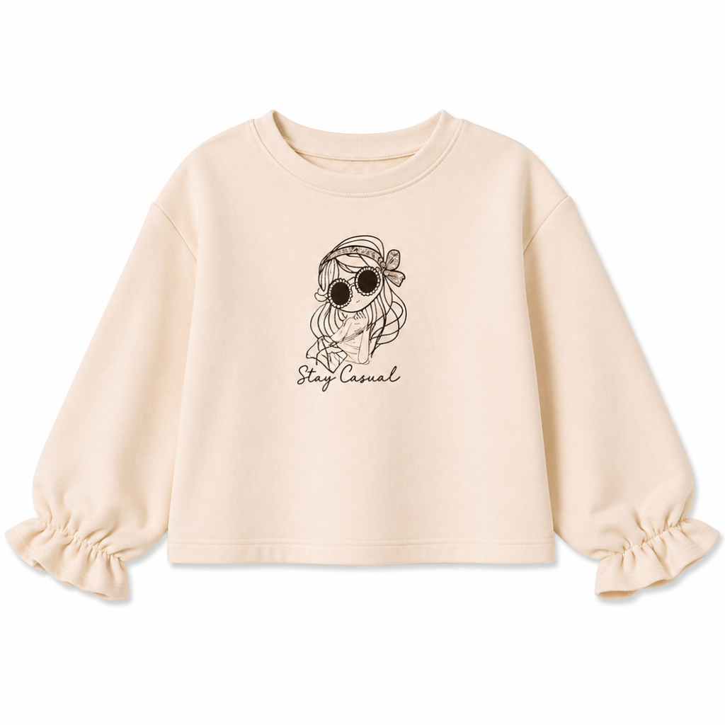 Maglia con stampa bambina