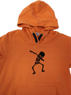 Felpa con scheletro in rilievo
