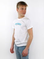 T-shirt con stampa dietro