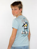 T-shirt con stampa dietro