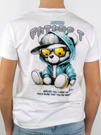 T-shirt con stampa dietro
