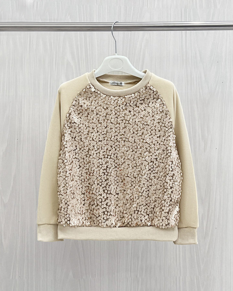Felpa bambina con paillettes