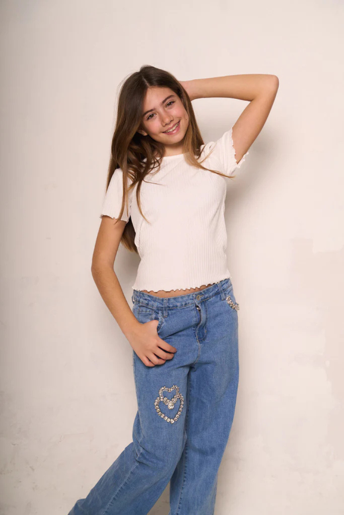 T-shirt bambina a maniche corte