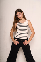 Canotta a righe da bambina