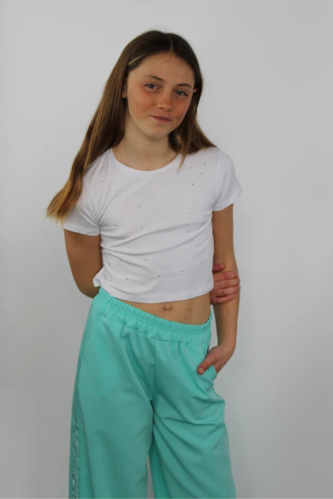 T-shirt con strass