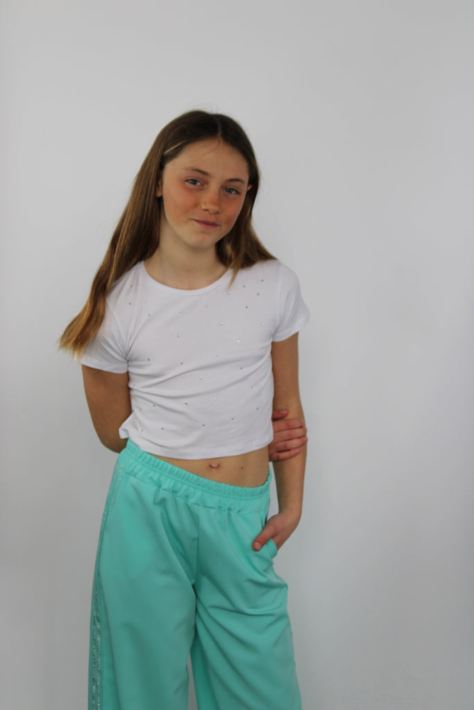 T-shirt con strass