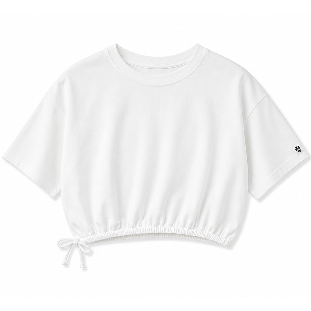 T-shirt da bambina con elastico