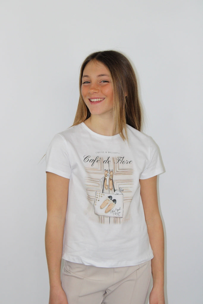 Maglia da bambina con stampa frontale