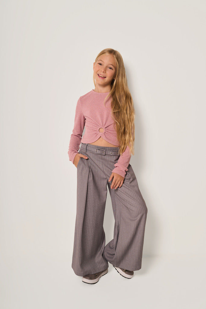 Maglia brillantinata con nodo