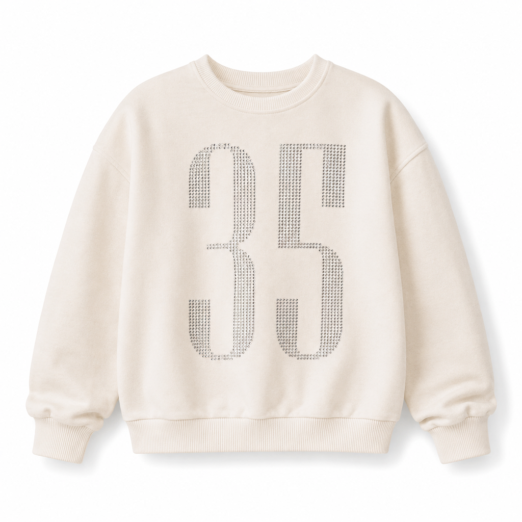 Felpa con numero stampato bambina