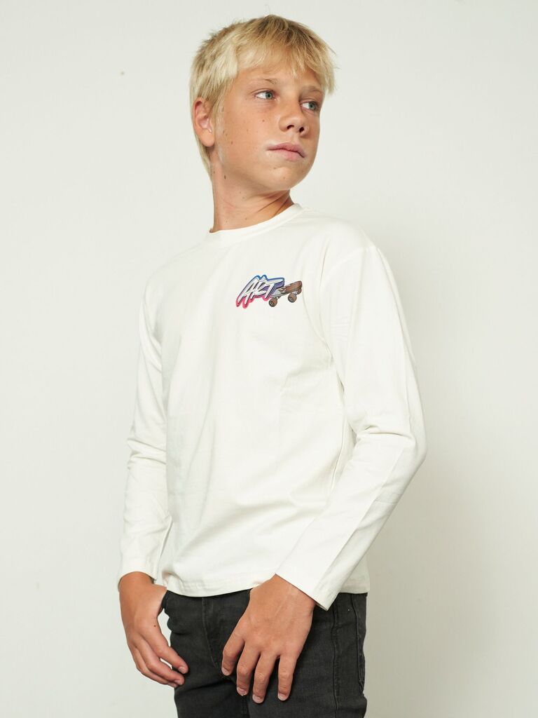 Maglia con stampa su schiena