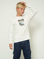 Maglia con scritta "Positive Vibes"