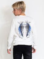 T-shirt con scritta e ali