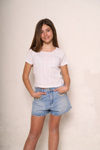 Carica l'immagine nel visualizzatore di Gallery, T-Shirt da bambina con trama
