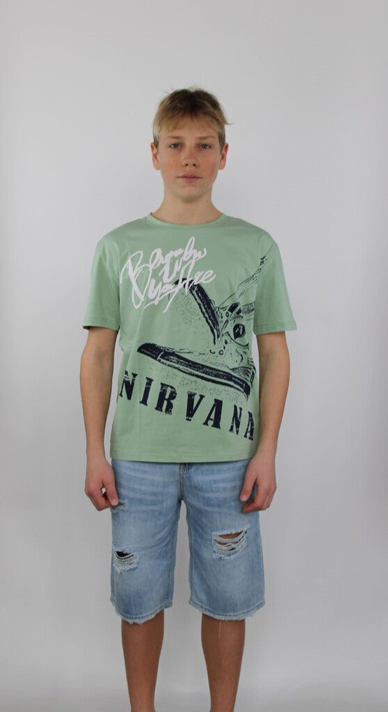 T-shirt con scritte e stampa