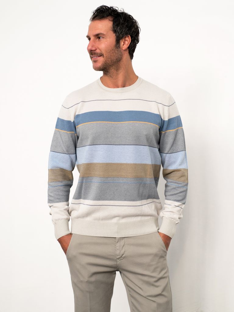 Maglia girocollo a righe
